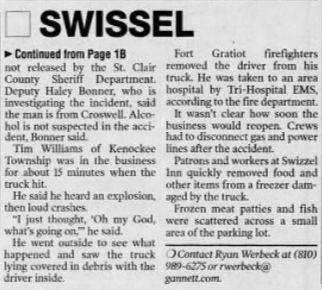 Swissel Inn - Jul 2004 Truck Crash Pt 2